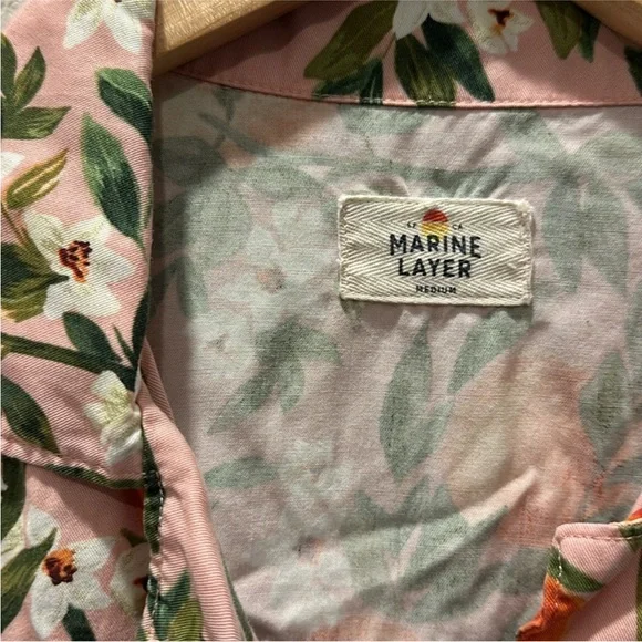 Marine Layer Pink Lucy Button Down Shirt - Picture 3 of 3